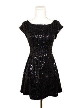 chinese dress ladies 7- b darlin black glitter embroidered ball gown